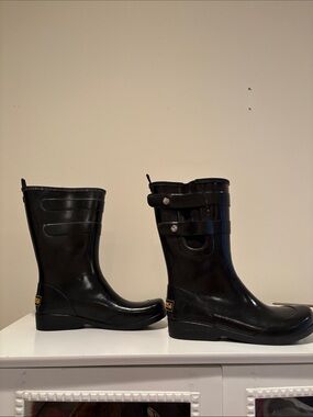 Sperry Women's Black Mid-Calf Waterproof Rain Boots